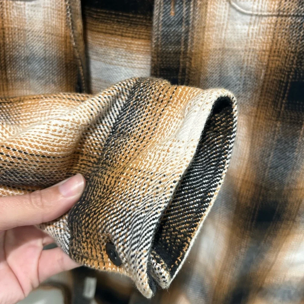 American Eagle Outfitters Plaid Shirt - Brown and Black - Picture 3 of 8
